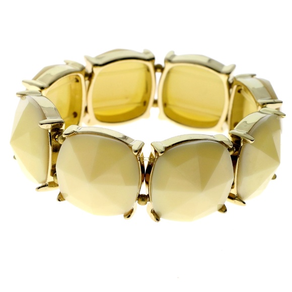 Express Stretch-Bracelet Gold-Tone/cream NWT - Picture 4 of 5